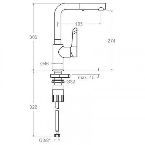 Смеситель для кухни Ramonsoler Kitchen 381901H1MC Хром
