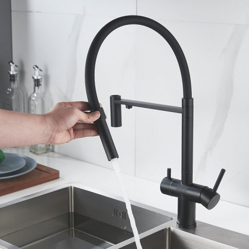 Смеситель для кухни Shevanik S178H цвет Черный