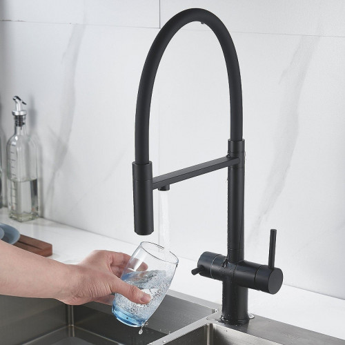 Смеситель для кухни Shevanik S178H цвет Черный