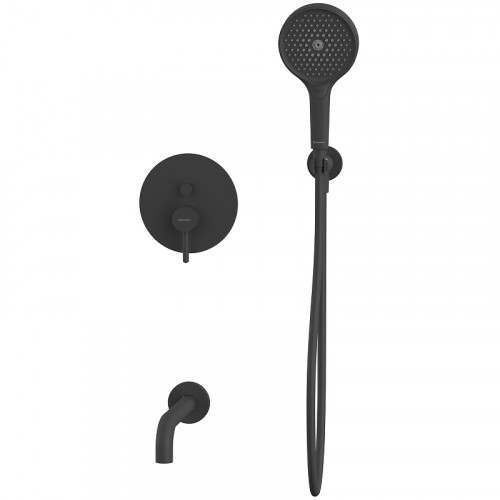 Смеситель для ванны Whitecross Y black YSET06TOPBL Черный матовый латунь встраиваемый