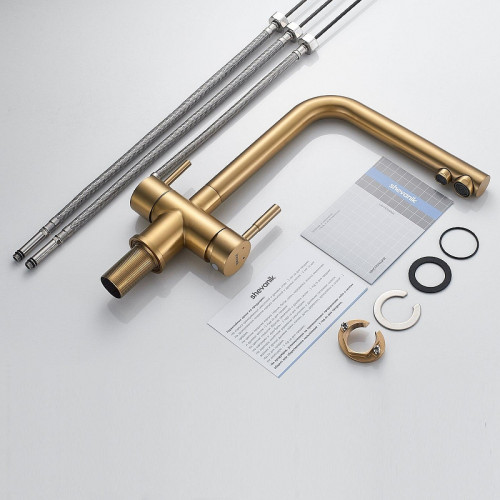 Смеситель для кухни Shevanik S468G цвет Золотой сатин