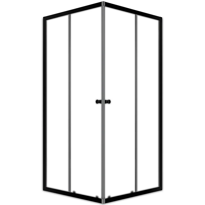 Душевой уголок Melodia della vita Cube 90x90 MCNCB9090MBk профиль Черный стекло матовое