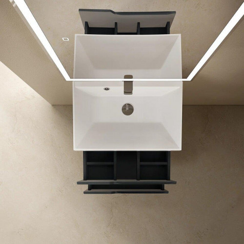 Тумба под раковину AQUAme S3 60 AQM900360GM подвесная цвет Антрацит