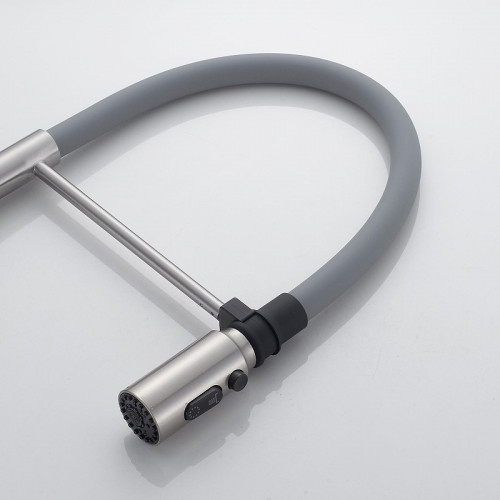 Смеситель для кухни Shevanik S123L-9 цвет Сатин Серый