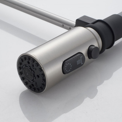 Смеситель для кухни Shevanik S123L-9 цвет Сатин Серый