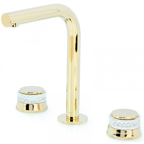 Смеситель для раковины Boheme Aura 152-G-A Золото латунь