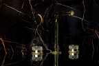 Смеситель для раковины Boheme Aura 152-G-A Золото латунь