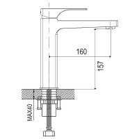 Смеситель для раковины Rose R10 R1001 Хром