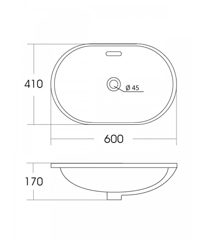 Раковина Agger 60 ASB02600 цвет Белый глянцевый