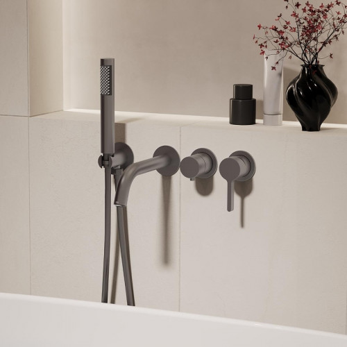 Смеситель для ванны Vincea Villa VTFW-1VL1GM цвет Вороненая сталь