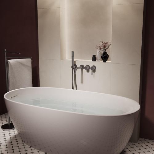 Смеситель для ванны Vincea Villa VTFW-1VL1GM цвет Вороненая сталь