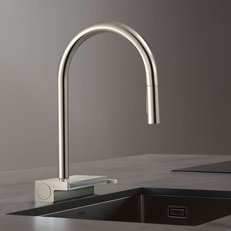 Смеситель для кухни Hansgrohe Aquno Select M81 73831800 Сталь латунь