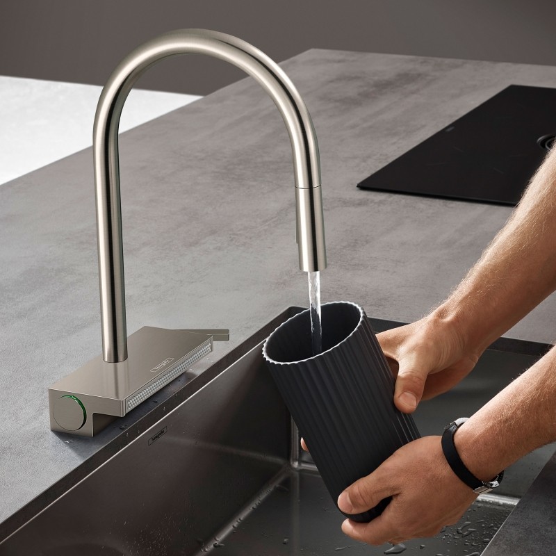 Смеситель для кухни Hansgrohe Aquno Select M81 73831800 Сталь латунь