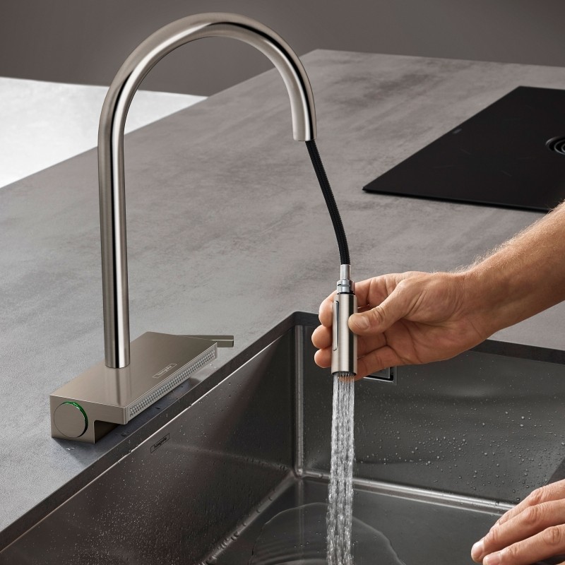 Смеситель для кухни Hansgrohe Aquno Select M81 73831800 Сталь латунь