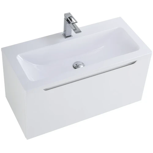 Тумба под раковину BelBagno Etna-M 80 ETNA-M-800/380-1C-SO-BL подвесная Bianco Lucido МДФ / ЛДСП