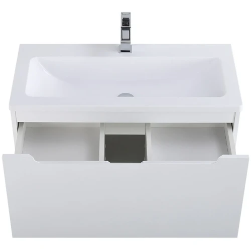 Тумба под раковину BelBagno Etna-M 80 ETNA-M-800/380-1C-SO-BL подвесная Bianco Lucido МДФ / ЛДСП