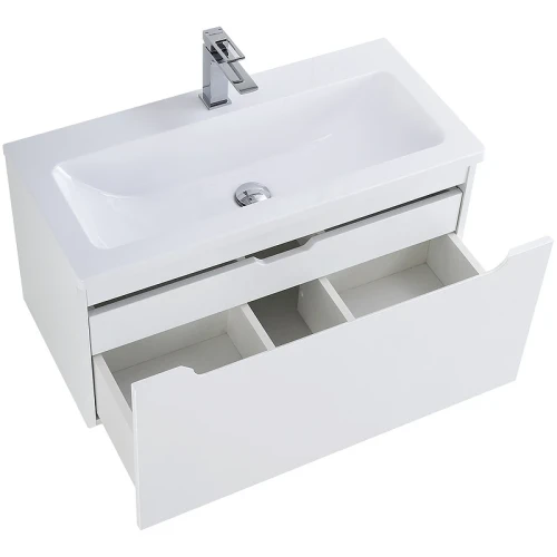 Тумба под раковину BelBagno Etna-M 80 ETNA-M-800/380-1C-SO-BL подвесная Bianco Lucido МДФ / ЛДСП