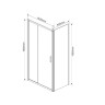 Душевой уголок Vincea Garda 150х80 VSR-1G8015CL профиль Хром стекло прозрачное