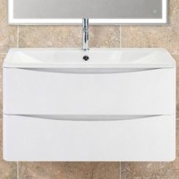Тумба под раковину BelBagno ACQUA-1000-2C-SO-BL подвесная Bianco Lucido МДФ / ЛДСП