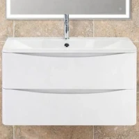 Тумба под раковину BelBagno ACQUA-1000-2C-SO-BL подвесная Bianco Lucido МДФ / ЛДСП