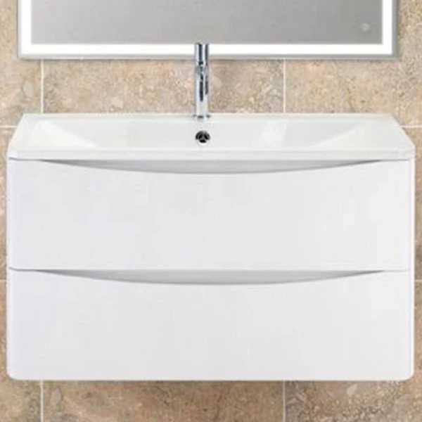 Тумба под раковину BelBagno ACQUA-1000-2C-SO-BL подвесная Bianco Lucido МДФ / ЛДСП