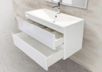 Тумба под раковину BelBagno ACQUA-1000-2C-SO-BL подвесная Bianco Lucido МДФ / ЛДСП