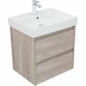 Тумба с раковиной Aquanet Nova Lite 60 305236 подвесная Орех светлый МДФ / ЛДСП