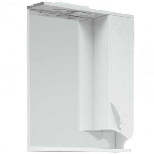 Зеркало со шкафом Corozo Кентис 60 SD-00000288 с подсветкой Белое МДФ / ЛДСП, стекло