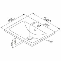 Раковина AM.PM X-Joy 55 M85AWCC0552WG64 Белая фарфор полувстраиваемая