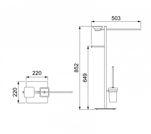 Напольная стойка Timo Selene 14085/03 Черный