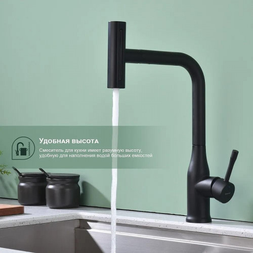 Смеситель для кухни Splenka S206.49.06 цвет Черный матовый