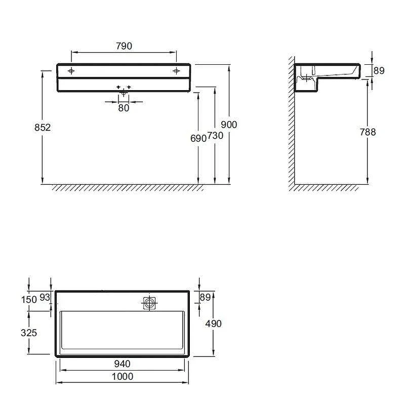 Раковина Jacob Delafon Terrace 100 XC102K-00 цвет Белый