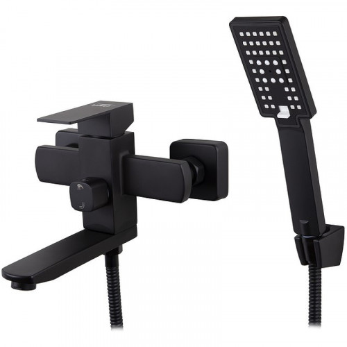 Смеситель для ванны Viko V-7742 Черный матовый латунь на стену