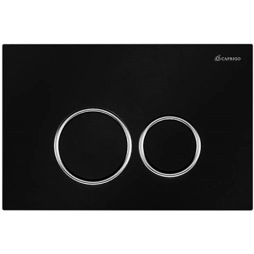 Кнопка смыва для инсталляции Caprigo DEW-R DA001-black/crm Черная Хром