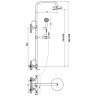 Душевая система Orange T02S3-912b Черный латунь на стену