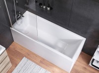 Комплект акриловой ванны AM.PM Gem 170х70 WK90EA без гидромассажа со смесителем с душевым гарнитуром и аксессуарами для ванной комнаты