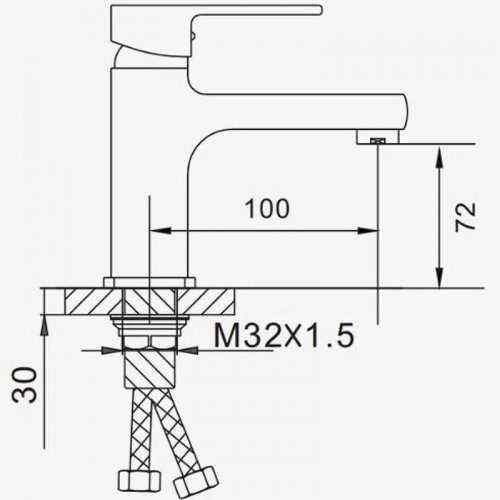 Смеситель для раковины D-Lin D110366-A цвет  Черный матовый