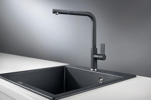 Смеситель для кухни Granula 2502 цвет Шварц