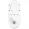 Комплект унитаза с инсталляцией BelBagno Tre BB8001CHR/SC/BB002-80/BB005-PR-CHROME с сиденьем Микролифт и клавишей смыва Хром глянцевый фаянс подвесной