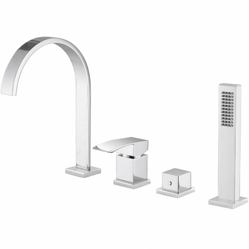 Смеситель на борт ванны Abber Wasserfall AF8613 Хром латунь