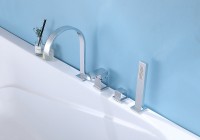 Смеситель на борт ванны Abber Wasserfall AF8613 Хром латунь