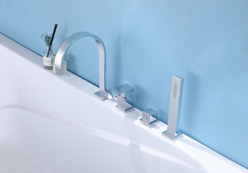 Смеситель на борт ванны Abber Wasserfall AF8613 Хром латунь