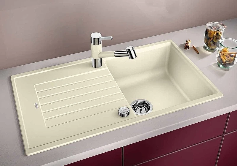 Кухонная мойка Blanco Zia 5S 520515 Белая искусственный камень (литьевой мрамор) встраиваемый