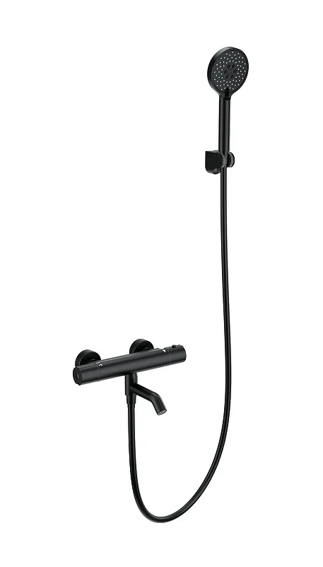 Смеситель для ванны Wonzon & Woghand WW-B3029-A1-MB с термостатом цвет Черный матовый