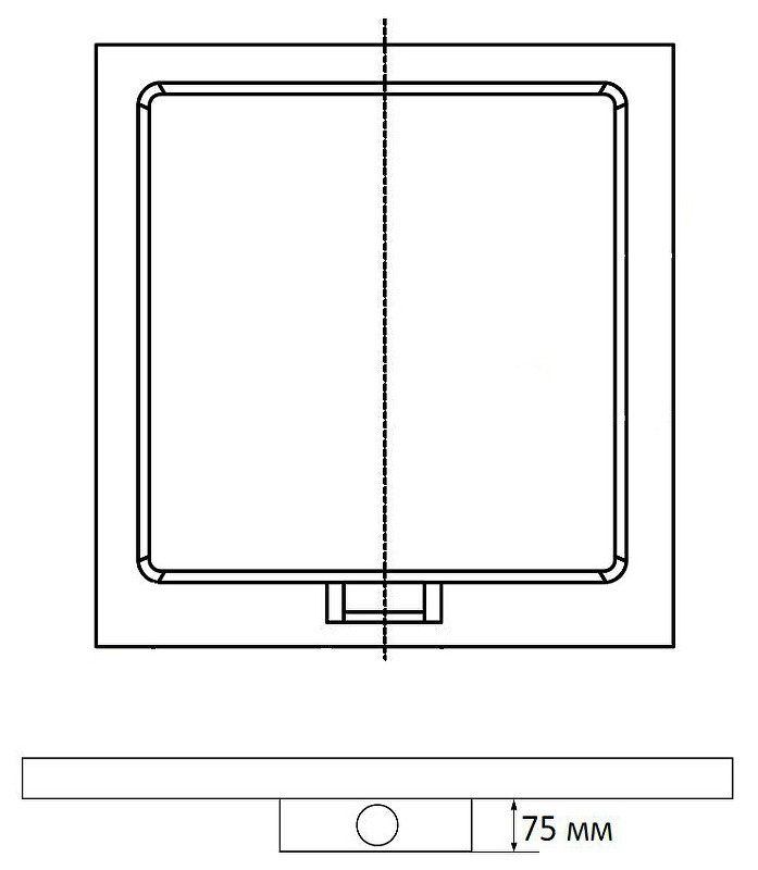 Душевой поддон из искусственного камня RGW STA-01B 90x90 16330199-04 Черный