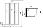 Душевая кабина Niagara Classic 110х80 L NG-33184-14LBKTG с гидромассажем