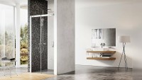 Душевая дверь Ravak Matrix MSD2-110 L 0WLD0100Z1 профиль Белый стекло Transparent