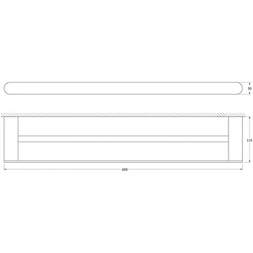 Полотенцедержатель Artwelle Schwarz 60 7711 двойной Черный матовый