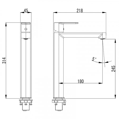 Смеситель для раковины AQUAme Parma AQM6614GM Оружейный металл латунь