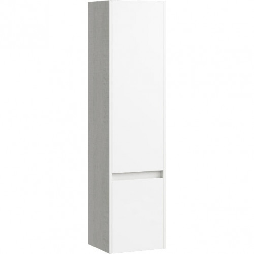 Шкаф пенал Aqwella Сити 35 SIT0535DK Дуб канадский Белый МДФ / ЛДСП